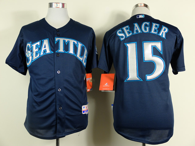 Men Seattle Mariners #15 Seager Blue MLB Jerseys->seattle mariners->MLB Jersey